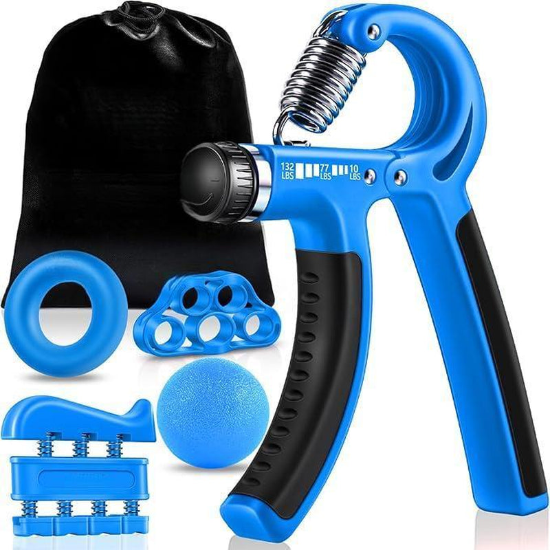 Hand Grip Strengthener Kit ( 5- Pack)- Adjustable Resistance Trainer