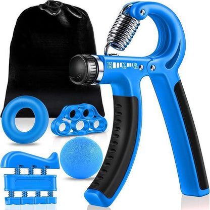Hand Grip Strengthener Kit ( 5- Pack)- Adjustable Resistance Trainer