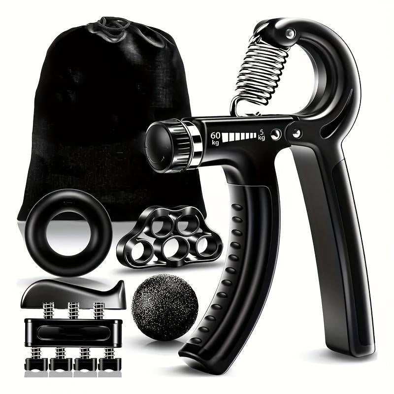 Hand Grip Strengthener Kit ( 5- Pack)- Adjustable Resistance Trainer